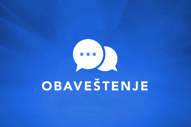 Važno obaveštenje!